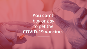 Buying or paying for the covid-19 vaccine